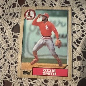 Topps Ozzie Smith Red and Gray Baseball Card